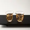 Copo de Fair de Vidro de Borossilicato Alto Estilo Chinês, Caneca de Chá Transparente Resistente ao Calor Feita à Mão, Resistente a Altas Temperaturas Estilo Japonês, Caneca de Chá Não Quente