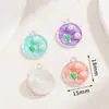 Pintura a Óleo Retrô Francesa Monet Rosa, Azul e Roxo Três Cores Pingente Pingente de Prata Estilo Antigo Liga Metálica Acessórios DIY