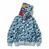 Sudadera Camuflaje Tiburón Vintage Japonés para Mujer, Estilo Coreano Holgado Marca de Moda Ins Estilo Perezoso Bf Chaqueta Fina de Primavera y Otoño
