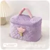Bolsa de Cosméticos de Mano Linda de Alto Nivel Gran Capacidad Portátil Neceser Simple Bolsas de Almacenamiento Tridimensionales Estuche de Cosméticos