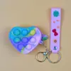 Porta-moedas de Silicone Criativo de Desenho Animado Pingente de Chaveiro Flamingo Bolsa Mini Fofa Bolsa para Fones de Ouvido Pingente de Chaveiro