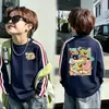 Camiseta de manga larga de otoño para niño, nuevo modelo primavera y otoño 2026, camiseta básica para niños mayores, top de moda para niño
