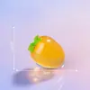 Simulación de paisaje en miniatura, bolsa sorpresa de frutas que brillan en la oscuridad, accesorios de decoración DIY con pegamento de crema temática de alimentos, figuras de resina para escritorio