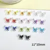 Nueva red roja resina hielo transparente base tridimensional bronceado mariposa de hadas joyería para uñas diy accesorios para armadura de uso al por mayor