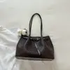 Bolso tipo cubo tejido con patrón retro coreano de alta costura, bolso de hombro de moda, bolso de hombro y axila de nicho a la moda para el día a día