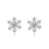 Aretes serie copo de nieve de plata de ley rueda de la fortuna diseño de nicho al por mayor circonita de alto sentido aretes geométricos temperamento femenino