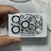 Funda protectora para cámara de Apple 17P/17PM/18P/18PM con película de lente de diamante y pedrería brillante