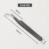 Pinzas coloridas para journaling, estilo macarrón, lindas y sencillas, puntas curvas y rectas, acero inoxidable, pinzas herramienta de pegamento para stickers DIY para estudiantes