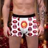 Ropa interior para hombre de tiro medio con estampado 3D de labios rojos sexys de amor transfronterizo, novedosa, divertida y transpirable
