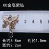 Colar Brincos Góticos DIY com Asas de Liga Metálica e Diamante Pingente Acessórios de Pingente