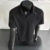 Camisa Polo Estilo Americano de Calle con Patrón de Espina de Pescado, Camiseta de Verano para Hombre de Manga Corta, Corte Holgado, Top Elegante y Fresco