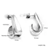 Pendientes de Moda con Forma de J Transfronterizos Diseño de Nicho Ins Pendientes Irregulares con Forma de Arco a la Moda Pendientes de Acero Inoxidable Joyería para Mujeres