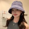 Sombrero de Pescador a Cuadros Estilo Japonés de Alta Calidad para Mujer, Nuevo Modelo de Verano 2026, Sombrero de Sol de Ala Ancha, Sombrero Tipo Cubo Protector Solar