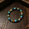 Temu Shein Tk Pulseira Popular Transfronteiriça Ametista Lápis-lazúli Olho de Tigre Cristal de Chá Multicolorida Pulseira Europeia e Americana Mais Vendida em Estoque