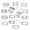 Nuevo anillo multiarticulado abierto transfronterizo de 16 piezas, joyería de amor, diseño femenino, sentido de nicho, joyería geométrica