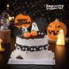 Decoração de bolo de Halloween Tridimensional Fantasma Abóbora Enfeites Olhos Engraçados Contas de Açúcar Acessórios de Plug-in de Festa de Halloween