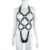 Ygm Supplies Vende Trajes de Bondage Estilo Halter, Bodys Sexy, Produtos Sexuais para Adultos para Mulheres e Trajes Sexy para Garotas Sensuais