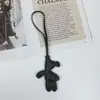 Colgante de Bolso de Oso Perezoso Lindo de Frijol de Dibujos Animados Llavero de Cuero de Diseño Creativo de Nicho Adorno de Regalo