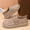 Zapatos de trabajo planos antideslizantes de moda de primavera nuevos para mujer estilo Pekín antiguo para mediana edad y mayores, zapatos de madre