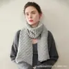 Bufanda de Cachemira para Mujer 100% Cachemira Pura Otoño Invierno Protección para el Cuello Versátil Hueca Sencilla Color Sólido Cálido Tejido Cuello