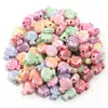 Cuentas Lavadas de Dibujos Animados Frescas y Dulces, Cuentas Sueltas, Accesorios para Joyería DIY de Animales y Plantas, Cuentas Sueltas para Collar