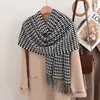 Bufanda de Cuadros Príncipe de Gales para Hombres y Mujeres, Nuevo Estilo Invierno 2026 con Borlas, Versión Coreana, Cachemira Sintética, Calentador de Cuello Versátil
