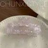 Grampo de cabelo de acetato imitação grande para a parte de trás da cabeça Penteadeira francesa retrô cor de sereia Prendedor de cabelo Adorno de cabeça Grampo de tubarão
