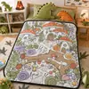 Manta de Franela con Graffiti Floral de Bosque de Hongos Modelo Nuevo 2026 Manta Cubre Sofá para Siesta en la Oficina en Todas las Estaciones