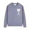 Dropshipping Internacional Am* Outono e Inverno Nova Combinação de Cores Unissex Coração Grande Gola Redonda Manga Longa Tricô Jacquard Tendência