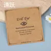 Papel kraft retro transfronterizo 8*8 ojo de diablo azul creativo pulsera de cartón soporte de exhibición de pulseras tarjeta de embalaje
