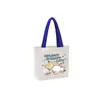Bolsa de Lona com Logo Estampado, Bolsa Pai e Filho, Bolsa de Ombro Estilo Ins, Mercadoria Cultural e Criativa, Bolsa Promocional de Compras Ecológica