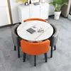 Juego Simple de Mesa y Sillas para Recepción, Mesa de Negociación, Mesa y Sillas para Recepción de Tienda de Uso Comercial, Mesa Redonda Pequeña para Oficina y Ocio