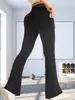Nuevos Pantalones Acampanados de Cintura Alta para Mujer de Amazon Transfronterizos, Pantalones de Pierna Ancha Adelgazantes y Levantacola, Alta Elasticidad, Ropa Deportiva, Fitness, Casual