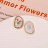 Estilo Japonés Dulce Flor de Tulipán Metal Accesorios de Joyería DIY Elegante Versátil Tocado Clip para Flequillo Material Venta al por Mayor