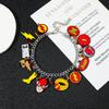 Pulseira de animação de desenho animado transfronteiriça Panjiadora Flash Pulseira de liga de zinco Pulseira de liga de zinco caindo Atacado