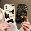 Funda de Teléfono de Gato Negro de Gama Alta Adecuada para iPhone 17 Pro Max, Apple 16 Ola Crema 14/13 Funda Suave 15