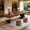 Nuevo Estilo Chino Mesa de Centro de Madera Maciza de Gama Alta para Sala de Estar Estética de la Dinastía Song 2026 Nuevo Juego de Mesa y Sillas para Preparar Té con Tablero Grande