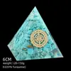 Transfronterizo 6cm Cristal Natural Letra Dorada Adorno Decorativo de Escritorio para el Hogar Pirámide de Resina para Chakra Yoga Meditación