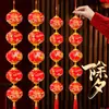Adornos Colgantes de Cadena de Farolillos Rojos, Decoraciones Afelpadas para Año Nuevo y Casa Nueva, Cadena de Bolsa de la Suerte Festiva del Festival de Primavera, Cadena Grande de Bolsa de la Suerte Roja