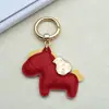 Chaveiro Tenha Dinheiro Imediatamente Couro Criativo Desenho Animado Pônei Pingente Casal Coração Pônei Chaveiro de Carro Pingente de Bolsa