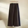 Pantalones de pierna estrecha y ancha hechos a medida, estilo nuevo Otoño 2026, con cintura elástica, efecto de caída, que cubren la cadera, de talle alto para ir al trabajo, de pierna recta