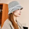 Sombrero de Pescador de Felpa de Pelo de Conejo para Mujer, Estilo Coreano Versátil de Alta Gama para Otoño e Invierno, Sombrero de Cubo para Circunferencia de Cabeza Grande, Sombrero de Cubo de Invierno