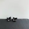 Pendientes de Lazo Negro para Mujer Pendientes Retro de Alta Gama de Lujo Ligero Pendientes Elegantes Pendientes de Nicho con Diseño Único