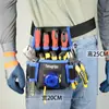 Bolsa de herramientas para electricista es resistente y duradera, una riñonera multifuncional para hombres, una mini bolsa de herramientas pequeña y portátil en azul