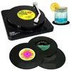 Posavasos creativos retro para discos de vinilo, almohadillas aislantes antideslizantes de colores, manteles individuales para CD, productos transfronterizos, fábrica de productos de plástico.