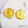 Collar Colgante para Pastel de Oro Arena Antigua de Larga Duración que No se Desvanece Amarillo Mingwang Dios de la Riqueza Joyería Pulsera de Transferencia del Dios de la Riqueza