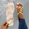 Sandalias Abiertas Transfronterizas Nuevo Comercio Exterior Talla Grande Sandalias Planas de Mariposa para Mujer Estilo Europeo y Americano Sandalias de Playa sin Cierre