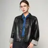 2025 Primavera y Otoño Chaqueta de Cuero Genuino de Oveja Estilo Holgado Corto Haining Personalizada Ajustada Chaqueta de Cuero Genuino Completa Moderna