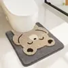 Tapete de chão absorvente e antiderrapante para banheiro, entrada de vaso sanitário, cabeceira de quarto, imitação de cashmere, tapete, tapete de chão para cozinha, absorvente e antiderrapante