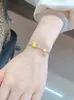 Pulsera de Accesorios con Nudo de Lazo de Cuentas de Vidrio Morado Fragante, Donut y Copo de Nieve del Año Nuevo del Conejo para Mujeres